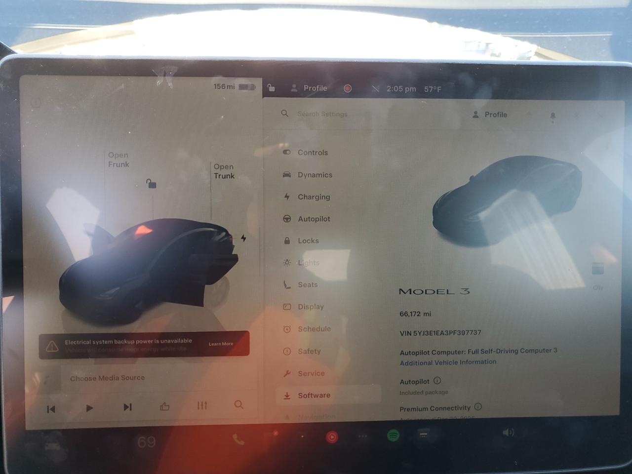 2023 TESLA MODEL 3  VIN:5YJ3E1EA3PF397737