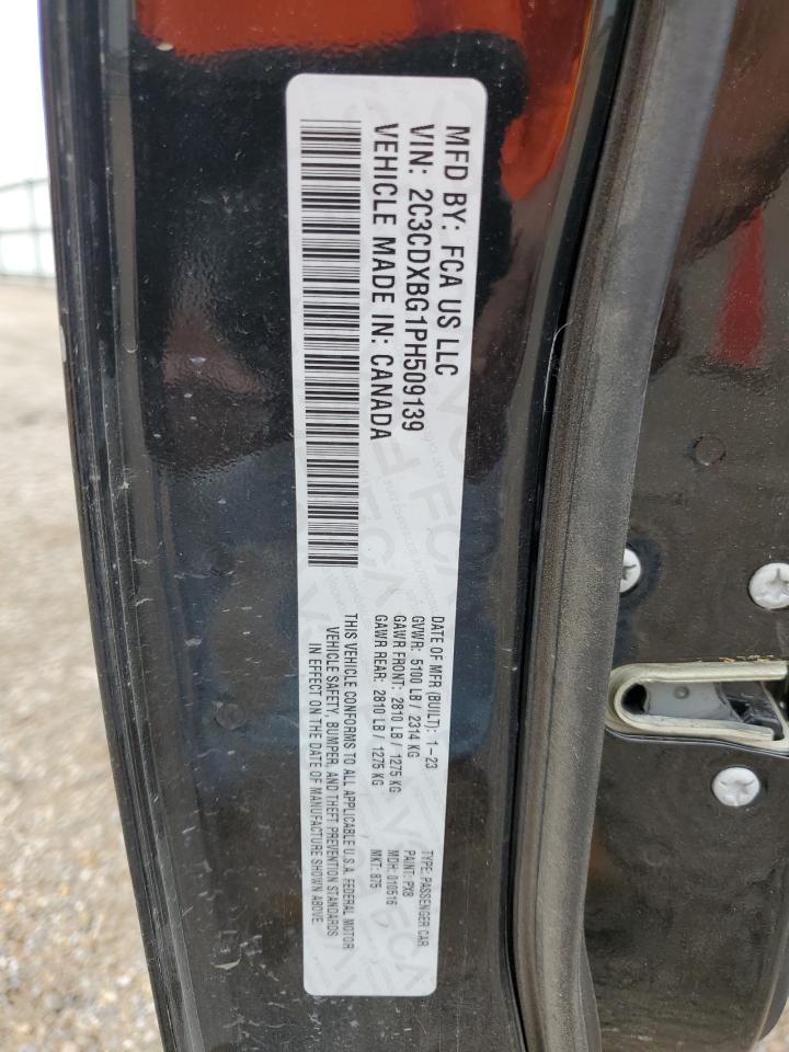 2023 DODGE CHARGER SXT VIN:2C3CDXBG1PH509139