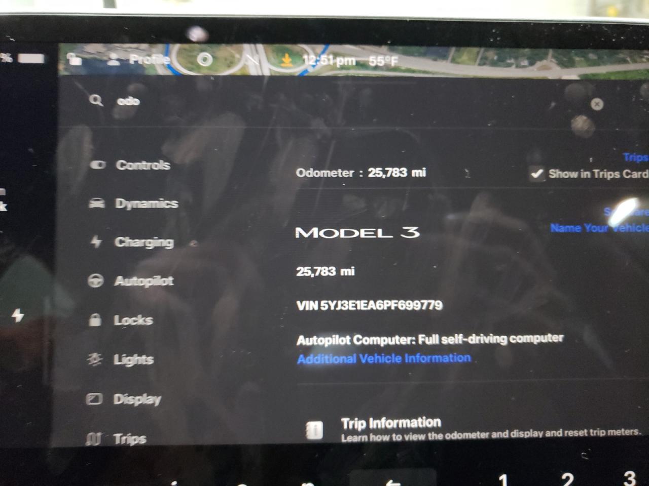 2023 TESLA MODEL 3  VIN:5YJ3E1EA6PF699779