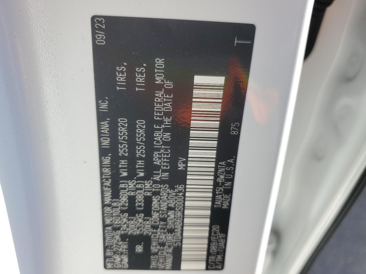 2024 LEXUS TX 350 BASE VIN:5TDAAAB69RS000436