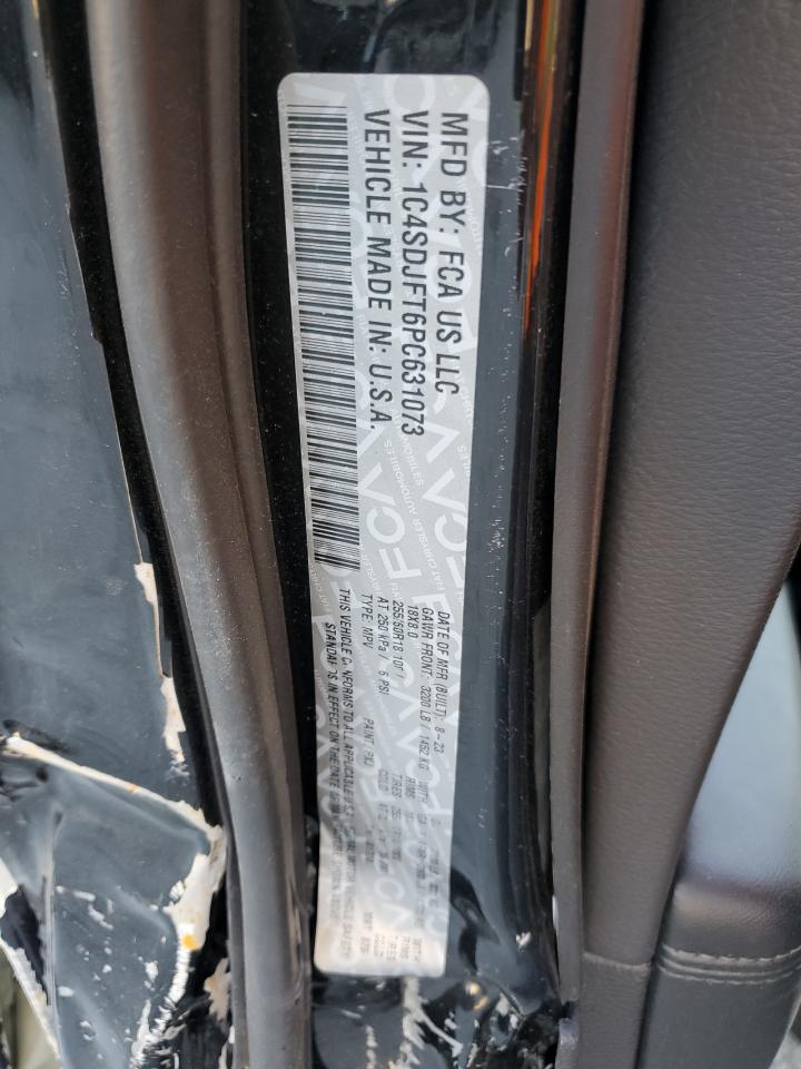 2023 DODGE DURANGO PURSUIT VIN:1C4SDJFT6PC631073