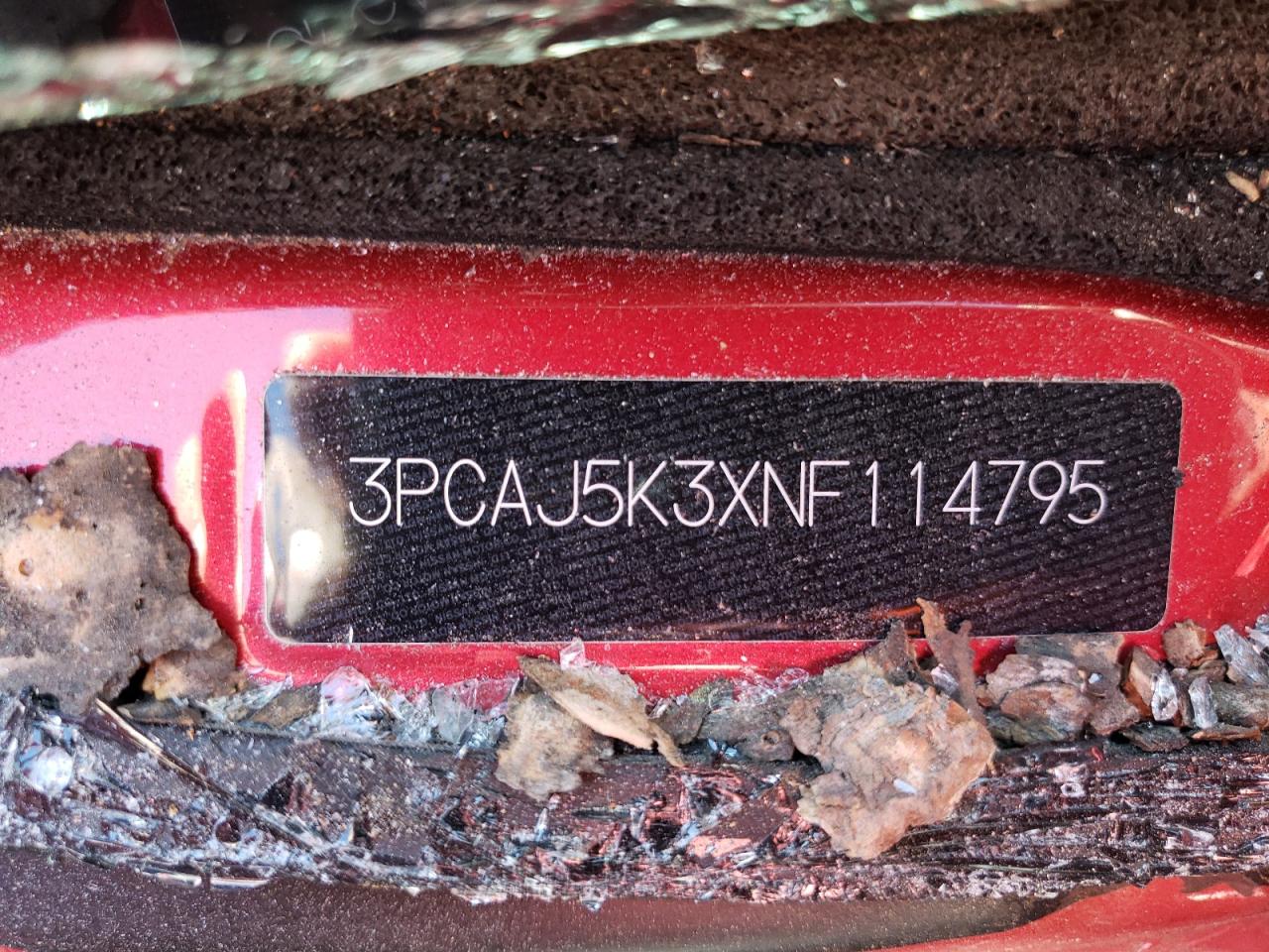 2022 INFINITI QX55 ESSENTIAL VIN:3PCAJ5K3XNF114795