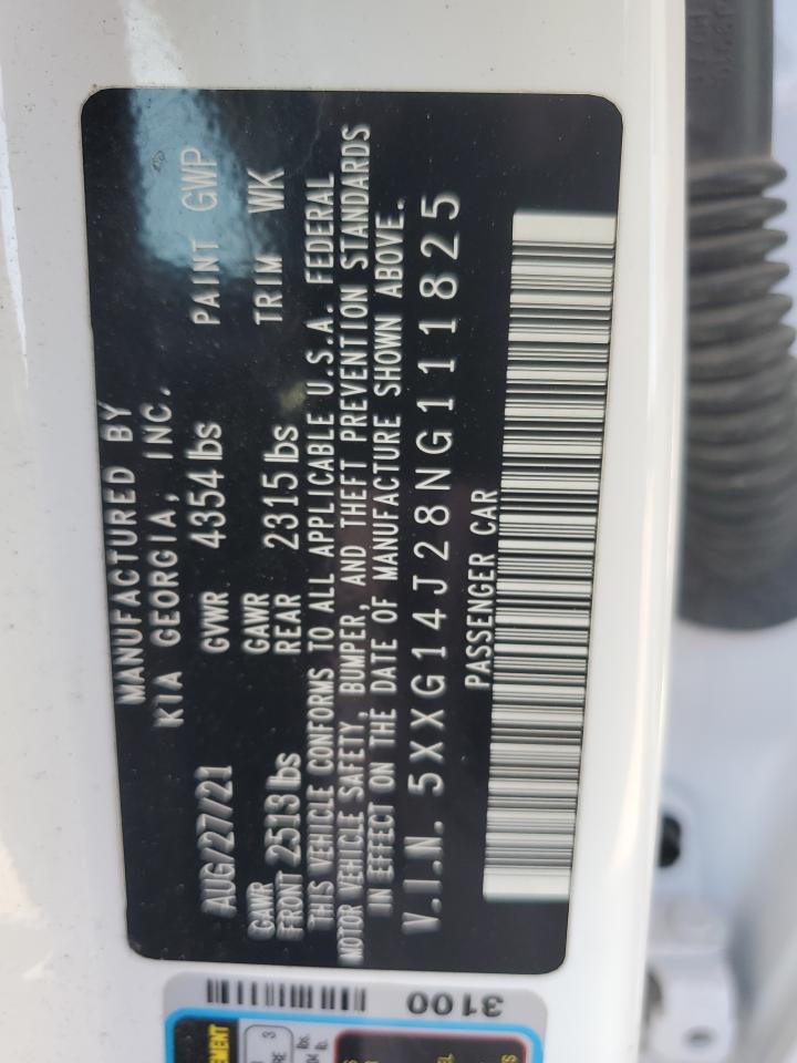 2022 KIA K5 LXS VIN:5XXG14J28NG111825