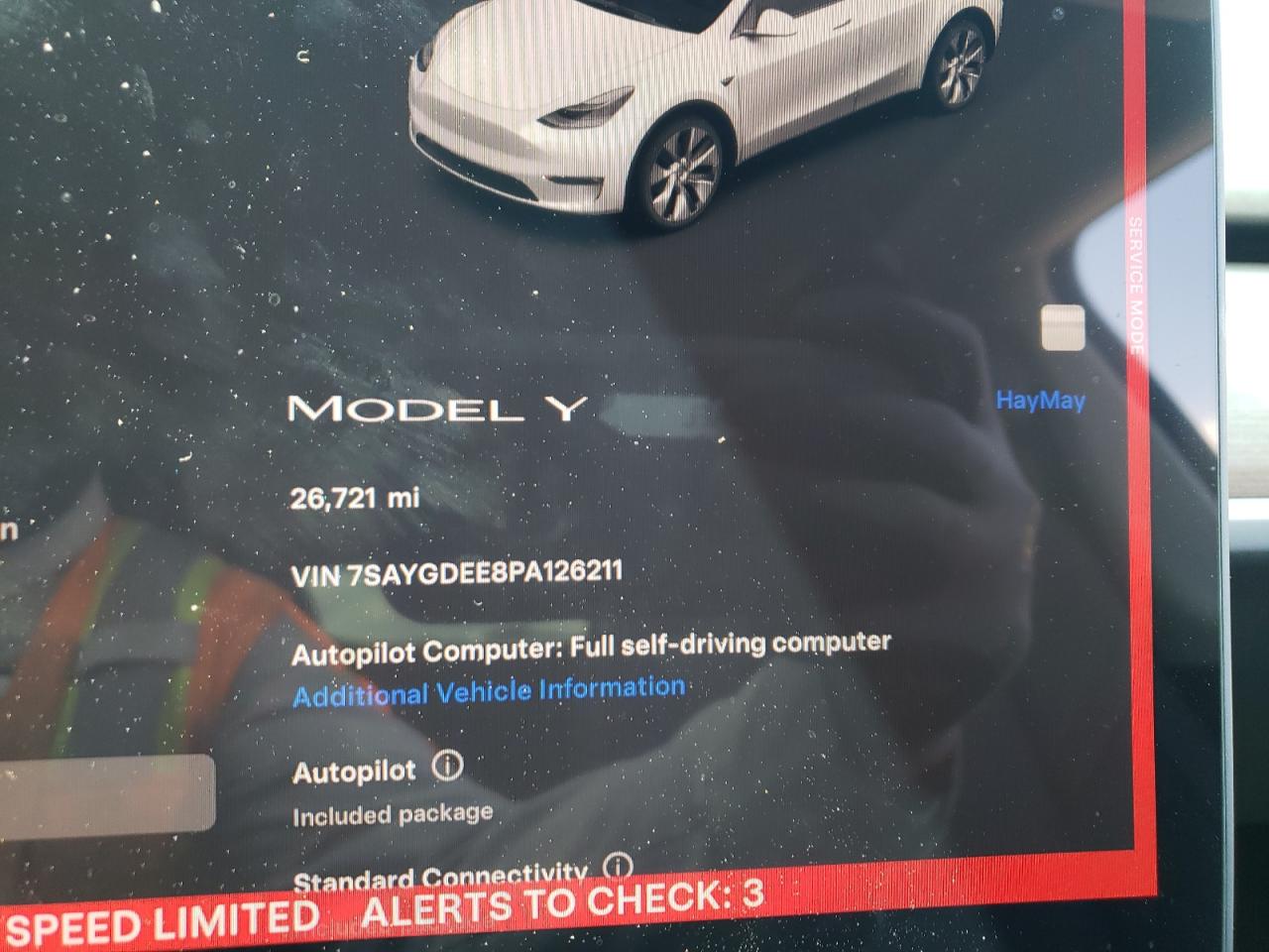 2023 TESLA MODEL Y  VIN:7SAYGDEE8PA126211