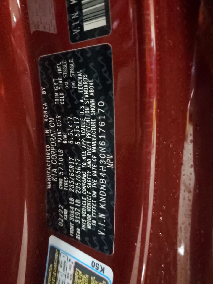 2022 KIA CARNIVAL LX VIN:KNDNB4H30N6176170
