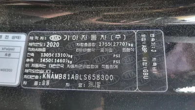 2020 Kia Carnival KNAMB81ABLS658300 VIN:KNAMB81ABLS658300