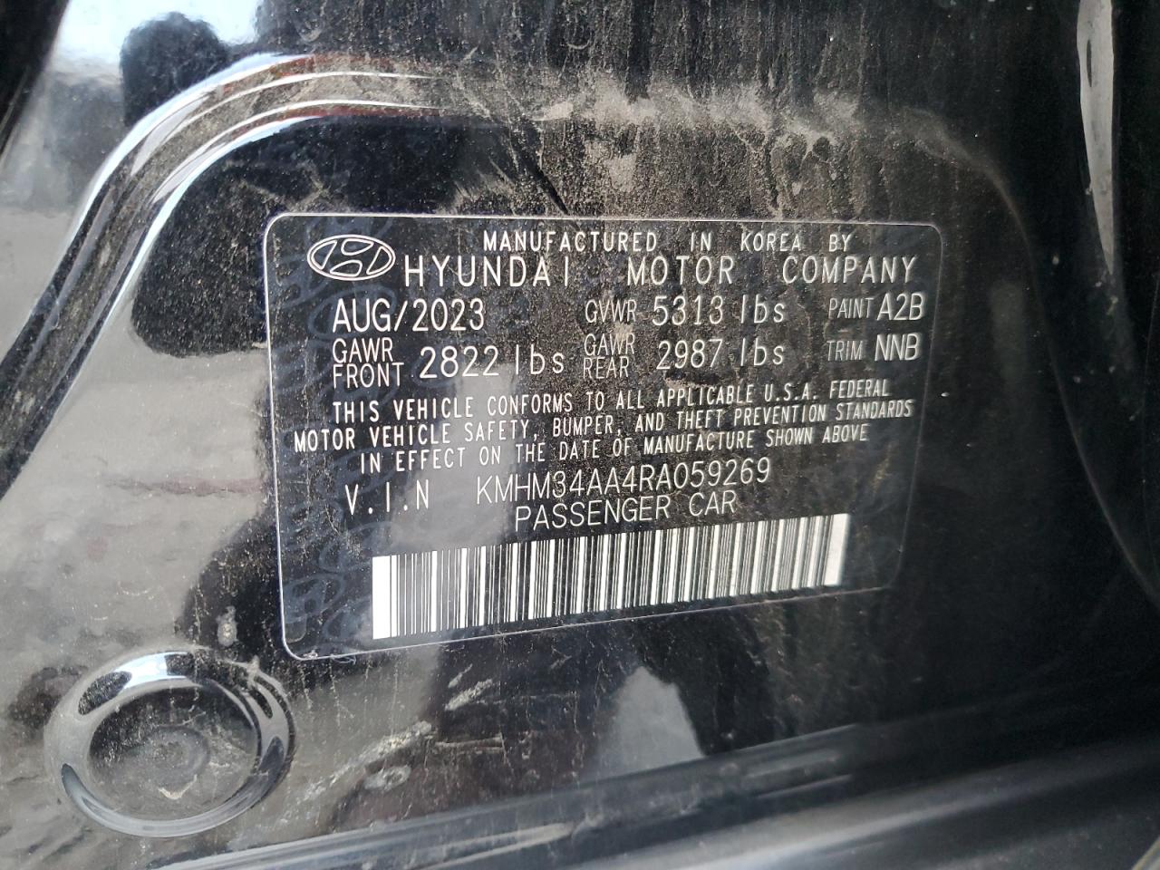 2024 HYUNDAI IONIQ 6 SEL VIN:WMWSV3C58BTY14334