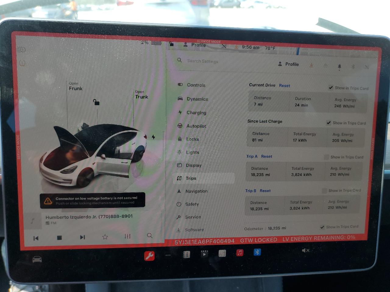 2023 TESLA MODEL 3  VIN:5YJ3E1EA6PF406494