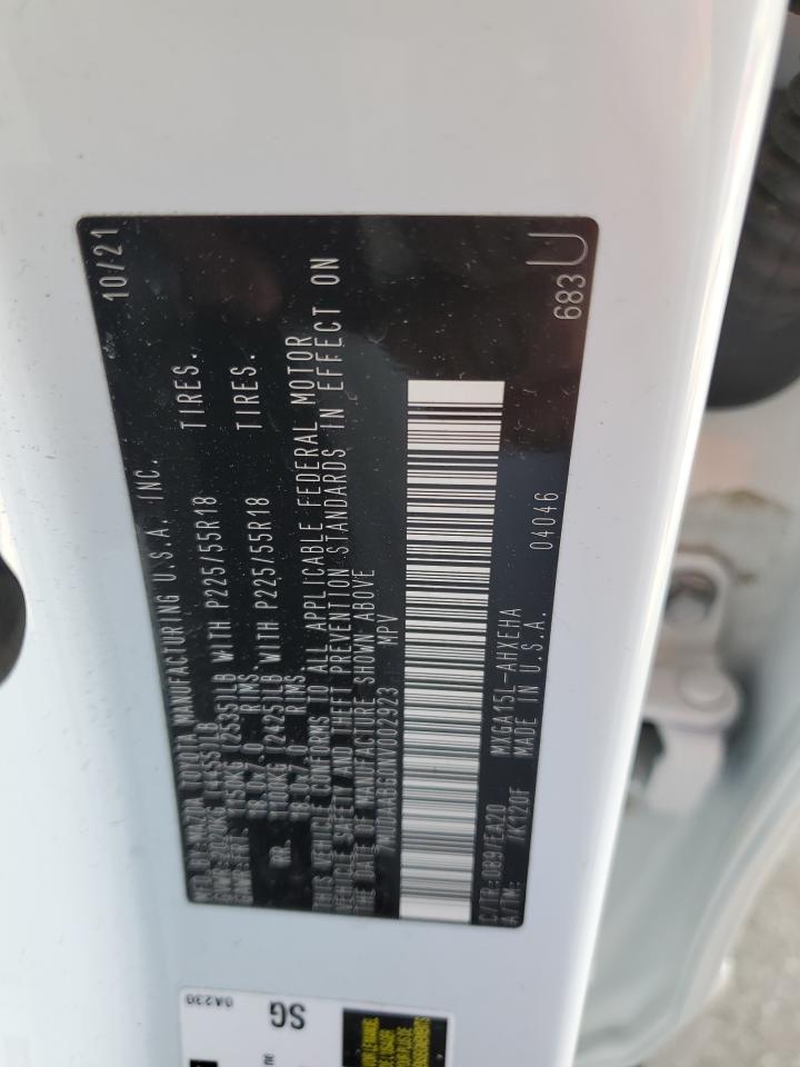 2022 TOYOTA COROLLA CROSS XLE VIN:7MUDAABG0NV002923