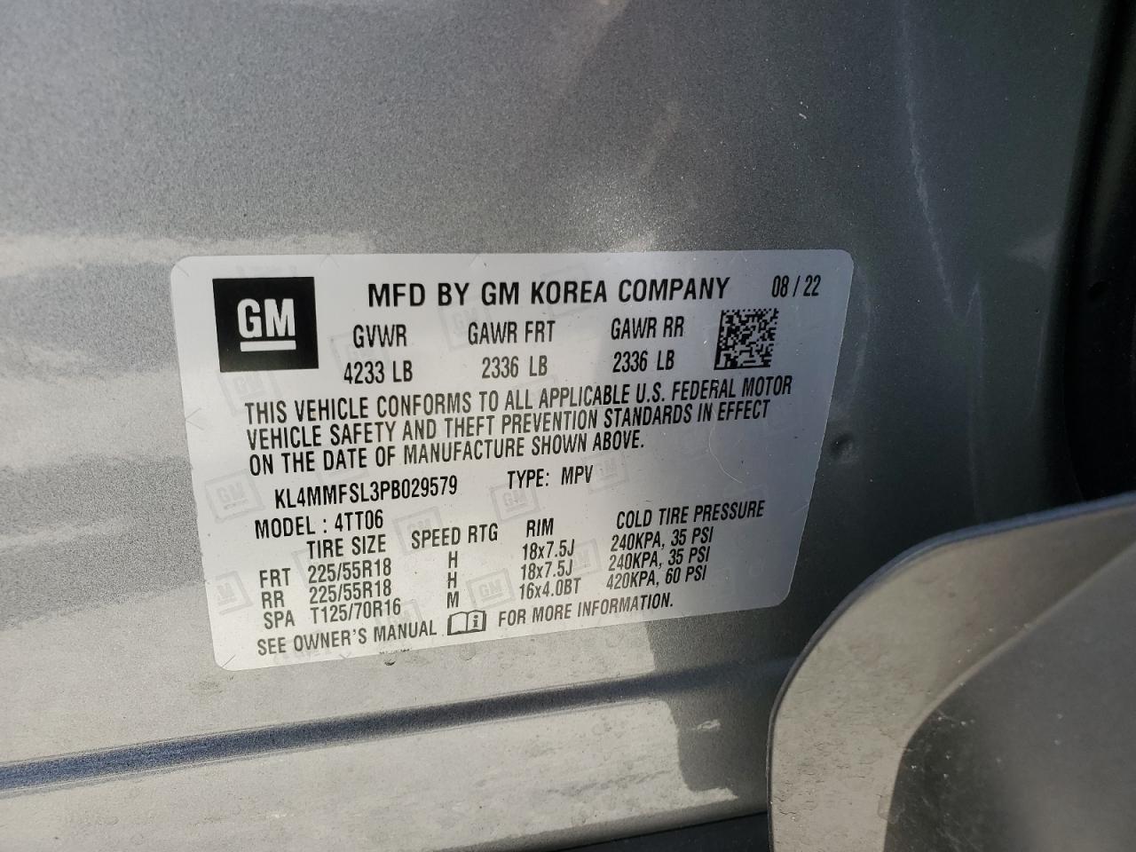 2023 BUICK ENCORE GX ESSENCE VIN:KL4MMFSL3PB029579