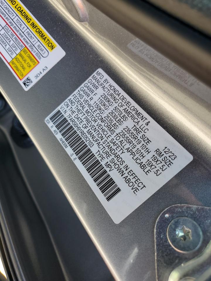 2024 HONDA CR-V SPORT TOURING VIN:7FARS6H91RE052103