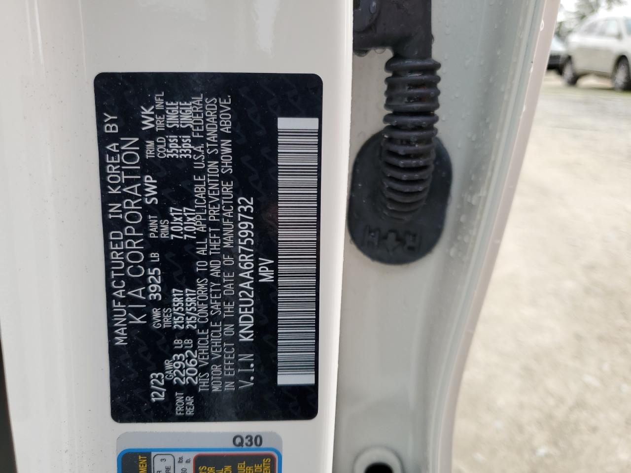 2024 KIA SELTOS S VIN:KNDEU2AA6R7599732