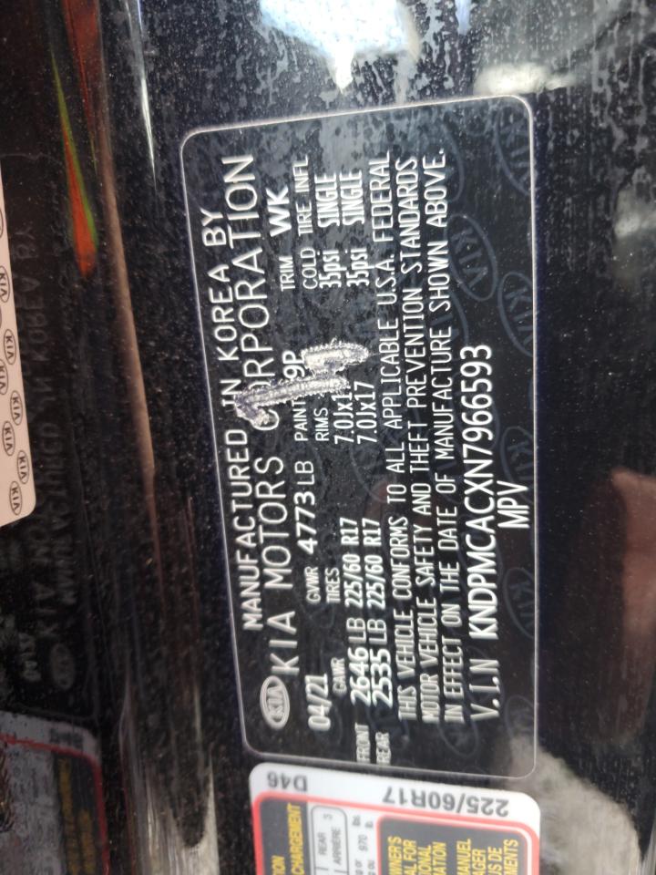 2022 KIA SPORTAGE LX VIN:KNDPMCACXN7966593