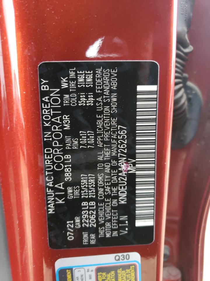 2022 KIA SELTOS S VIN:KNDEU2AA6N7262567