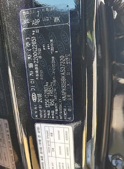 2019 Kia Sorento KNAPK81BBKA537320 VIN:KNAPK81BBKA537320