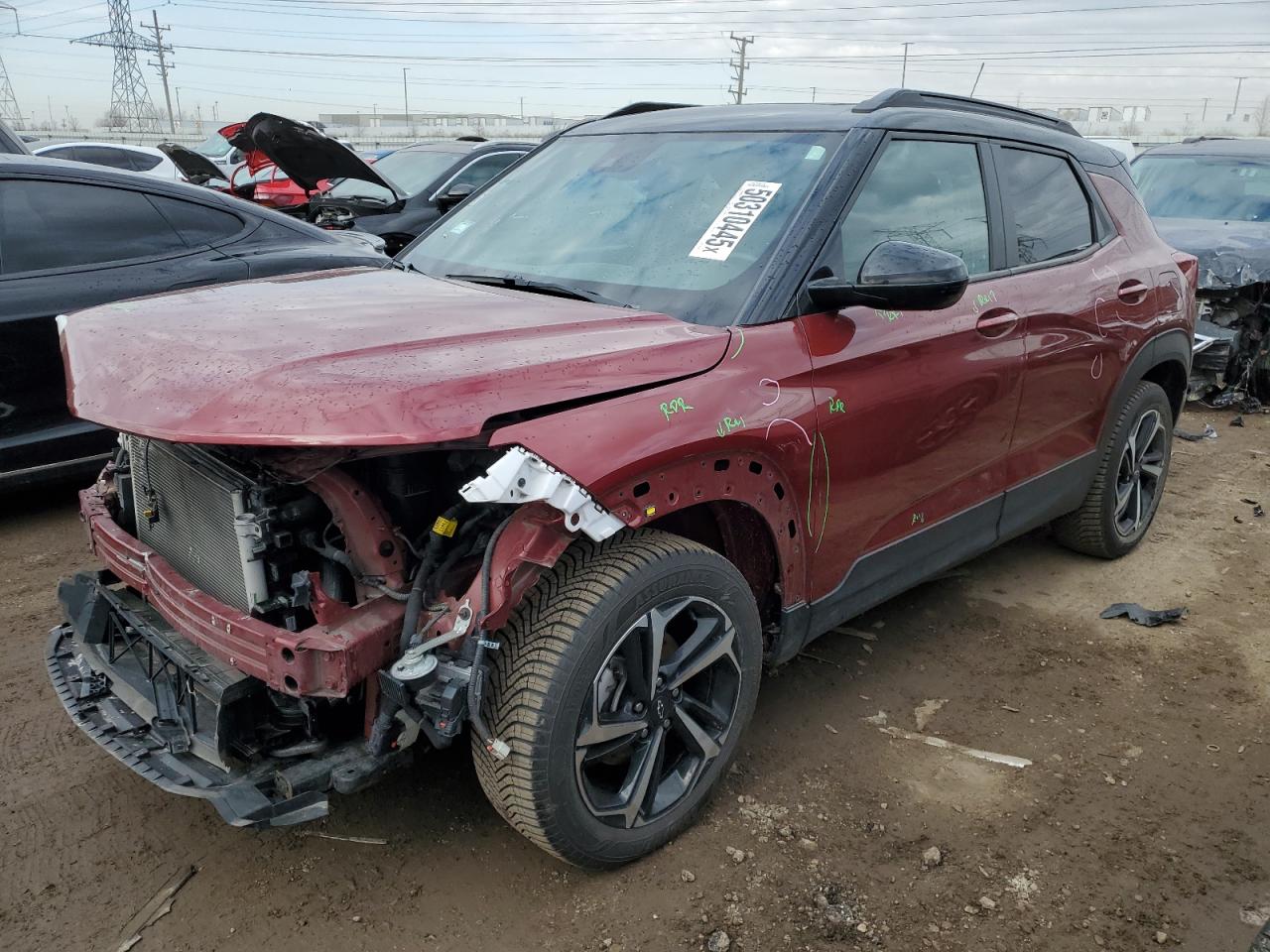 2022 CHEVROLET TRAILBLAZER RS VIN:KL79MUSL7NB106352