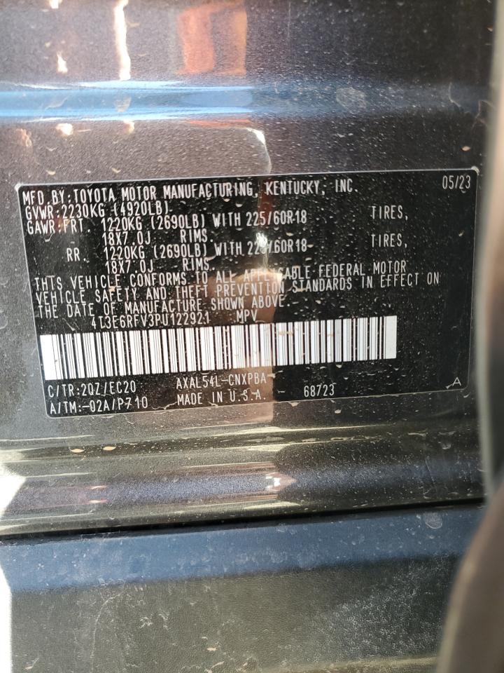 2023 TOYOTA RAV4 XSE VIN:4T3E6RFV3PU122921