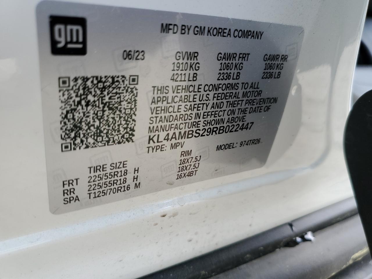 2024 BUICK ENCORE GX PREFERRED VIN:KL4AMBS29RB022447