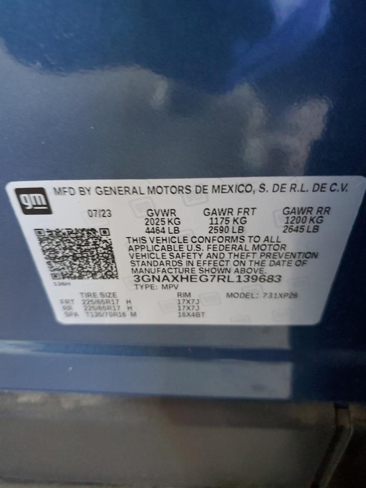 2024 CHEVROLET EQUINOX LS VIN:3GNAXHEG7RL139683