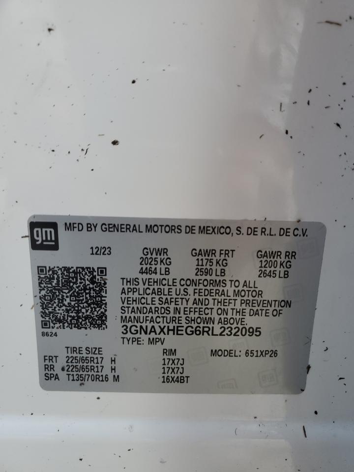 2024 CHEVROLET EQUINOX LS VIN:3GNAXHEG6RL232095