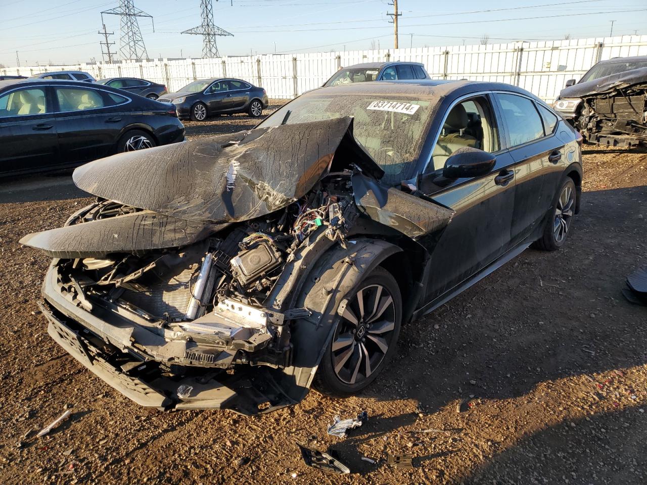 2022 HONDA CIVIC EXL VIN:19XFL1H70NE008056