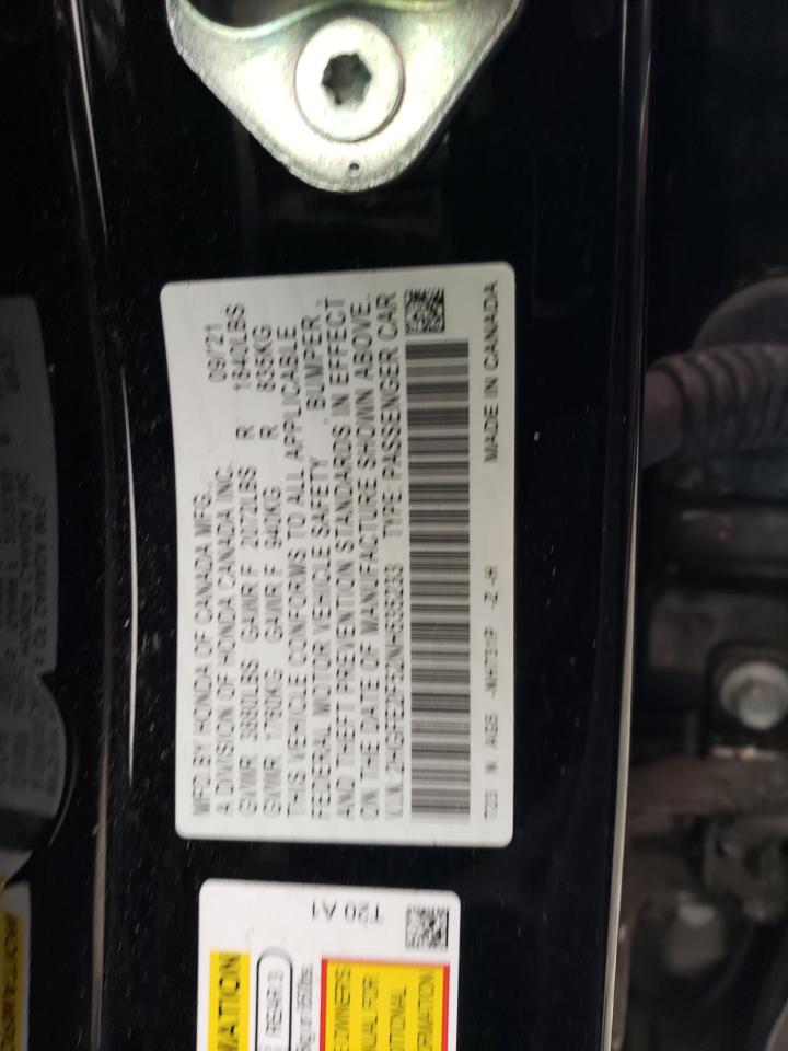 2022 HONDA CIVIC SPORT VIN:2HGFE2F52NH535233