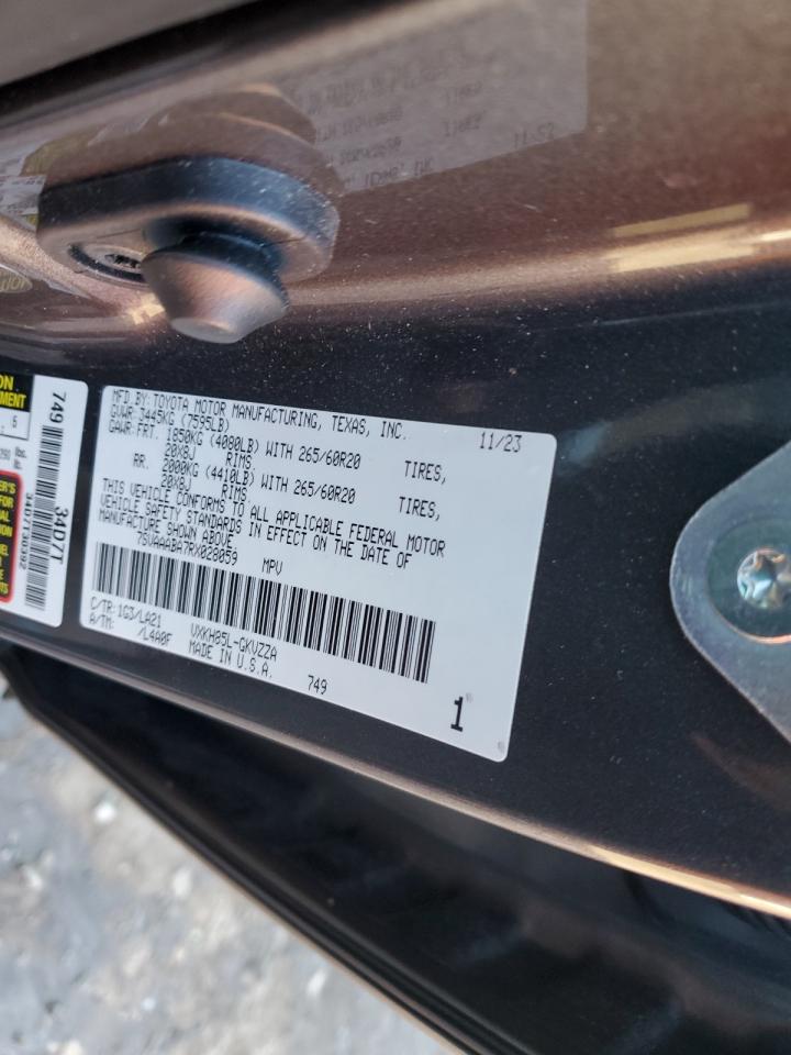 2024 TOYOTA SEQUOIA SR5 VIN:7SVAAABA7RX028059