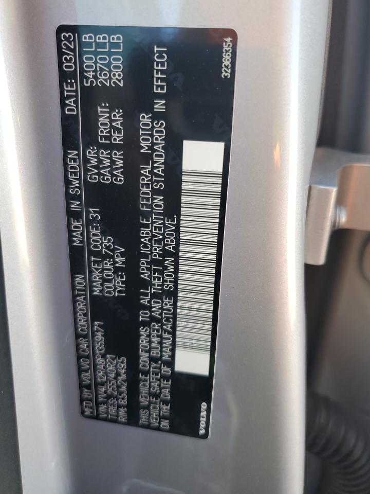 2023 VOLVO XC60 ULTIMATE VIN:YV4L12RA8P1359471