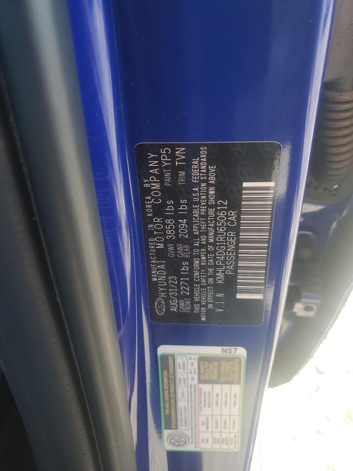 2024 HYUNDAI ELANTRA LIMITED VIN:KMHLP4DG1RU650612