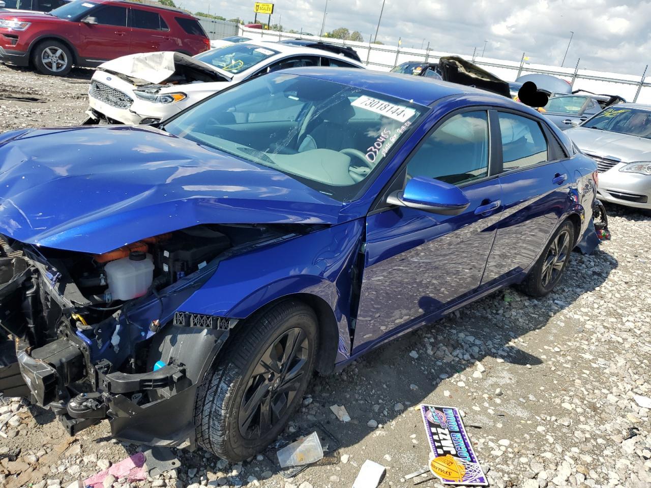 2022 HYUNDAI ELANTRA BLUE VIN:KMHLM4AJ6NU030485