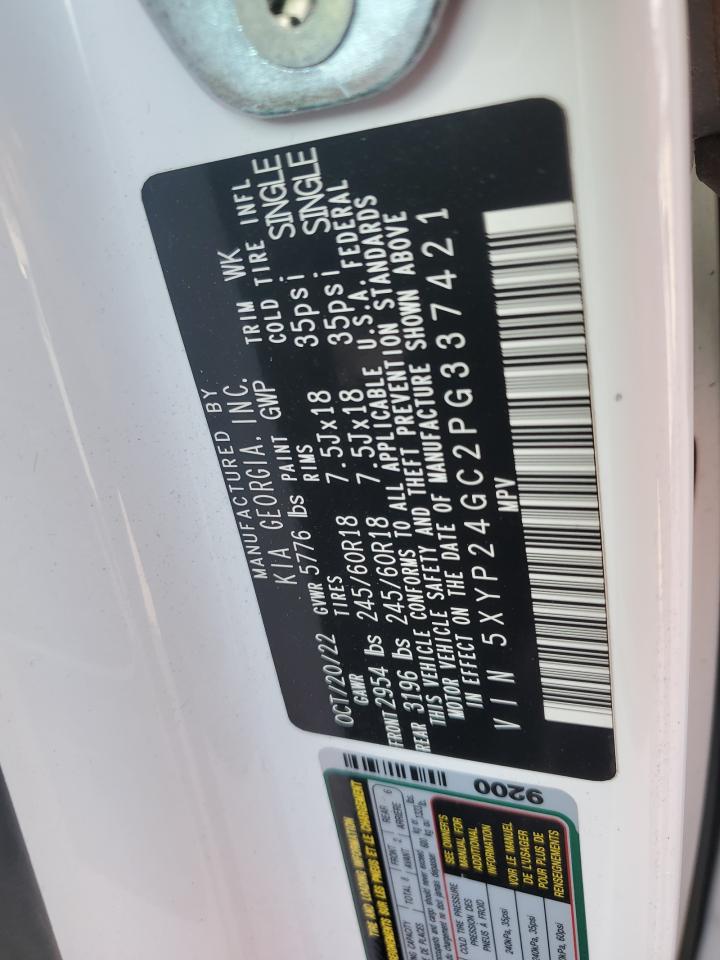 2023 KIA TELLURIDE LX VIN:5XYP24GC2PG337421