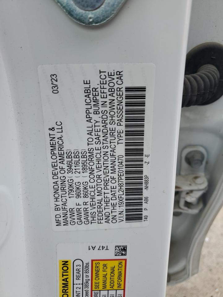 2023 HONDA CIVIC SPORT VIN:19XFL2H87PE010470