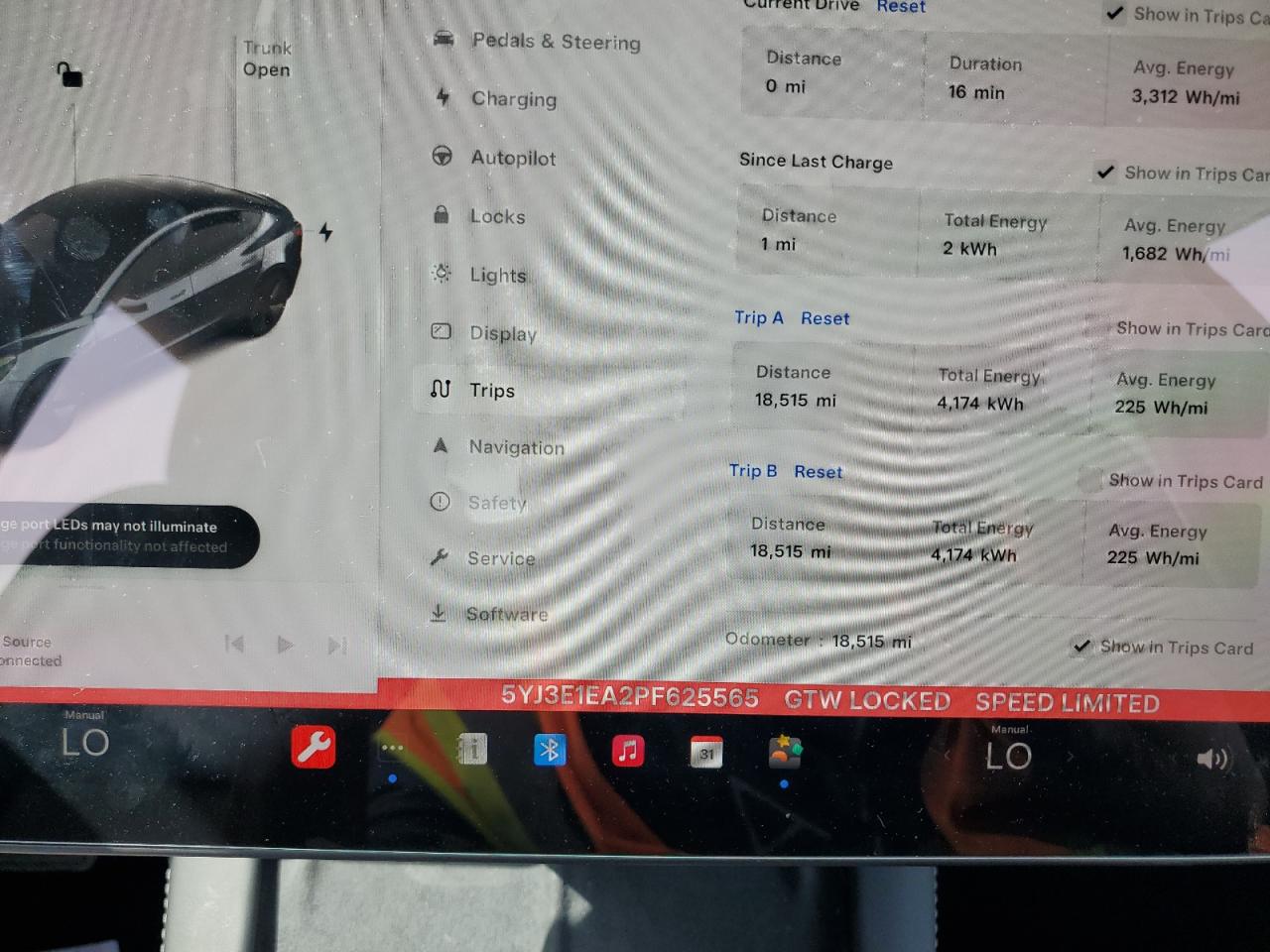 2023 TESLA MODEL 3  VIN:5YJ3E1EA2PF625565
