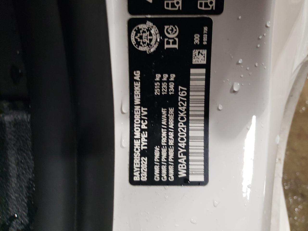 2023 BMW M850XI  VIN:WBAFY4C02PCK42767