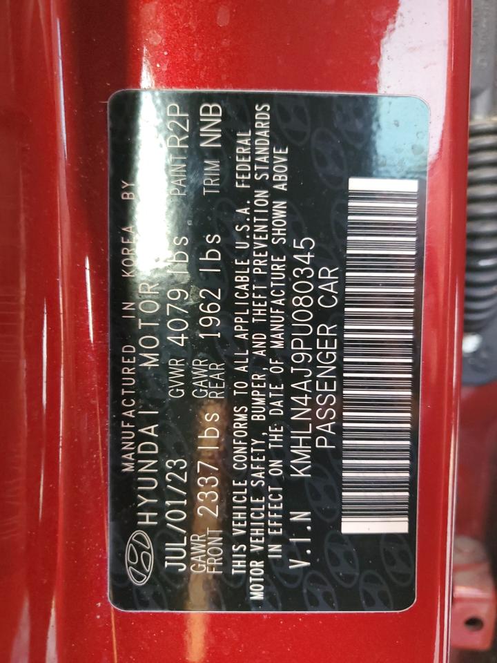 2023 HYUNDAI ELANTRA LIMITED VIN:KMHLN4AJ9PU080345