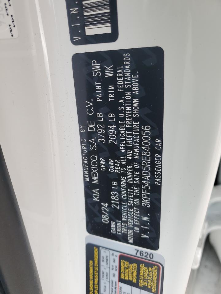 2024 KIA FORTE GT LINE VIN:3KPF54AD5RE840056