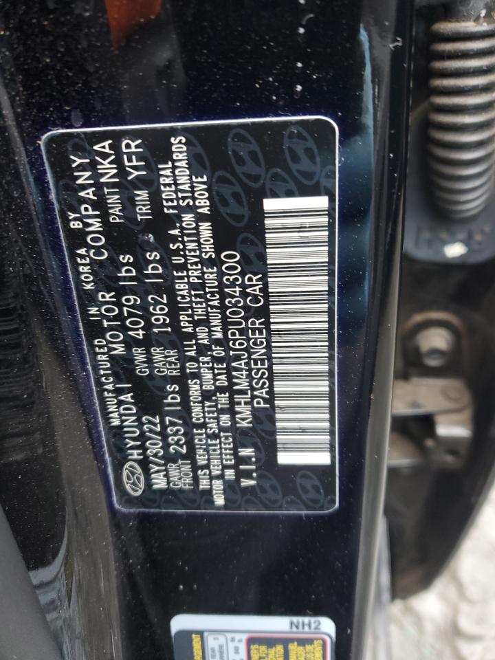 2023 HYUNDAI ELANTRA BLUE VIN:KMHLM4AJ6PU034300