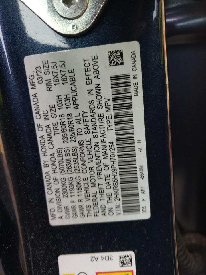 2023 HONDA CR-V SPORT VIN:2HKRS5H59PH707254