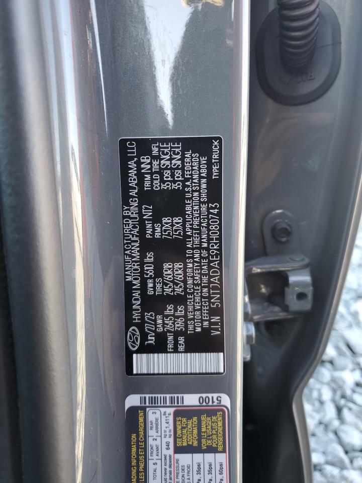 2024 HYUNDAI SANTA CRUZ SE VIN:5NTJADAE9RH080743