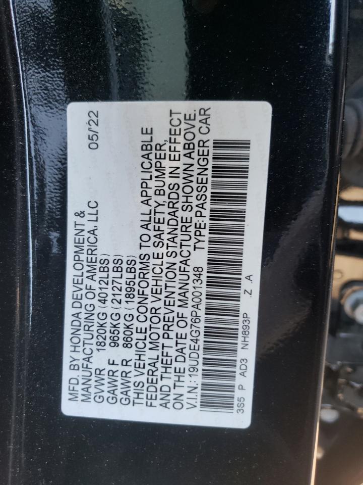 2023 ACURA INTEGRA A-SPEC TECH VIN:19UDE4G76PA001348