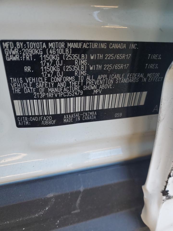 2023 TOYOTA RAV4 XLE VIN:2T3P1RFV1PC352479