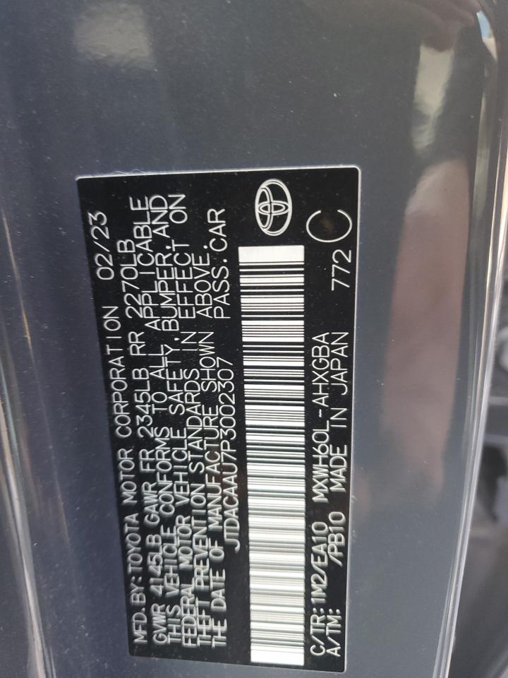 2023 TOYOTA PRIUS LE VIN:JTDACAAU7P3002307