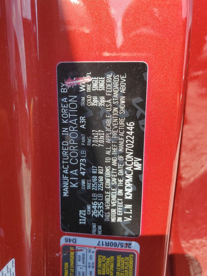 2022 KIA SPORTAGE LX VIN:KNDPMCAC0N7022446