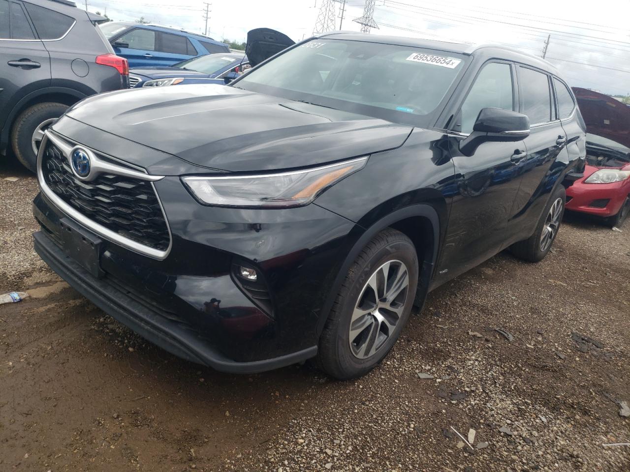 2022 TOYOTA HIGHLANDER HYBRID XLE VIN:5TDHBRCH6NS548141