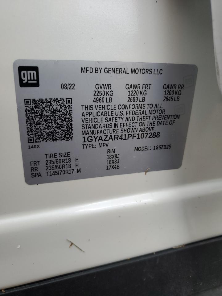 2023 CADILLAC XT4 LUXURY VIN:1GYAZAR41PF107288