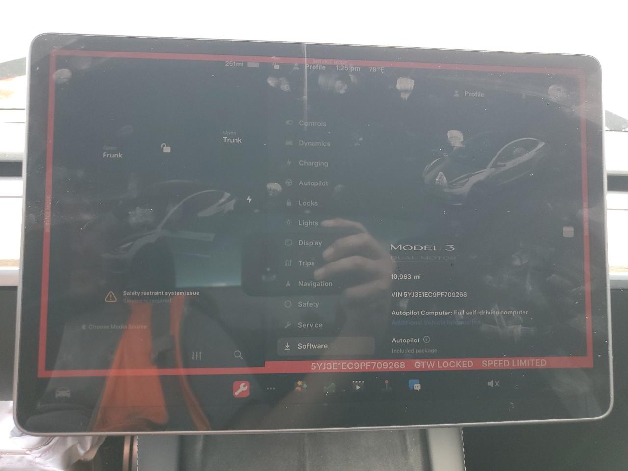 2023 TESLA MODEL 3  VIN:5YJ3E1EC9PF709268