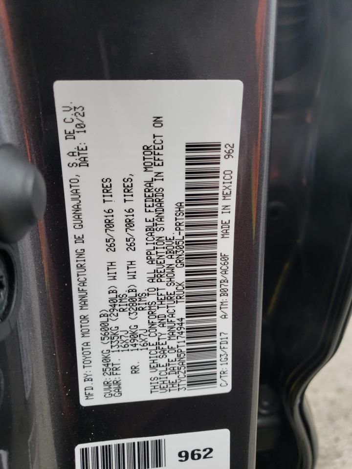 2023 TOYOTA TACOMA DOUBLE CAB VIN:3TYCZ5AN5PT174944