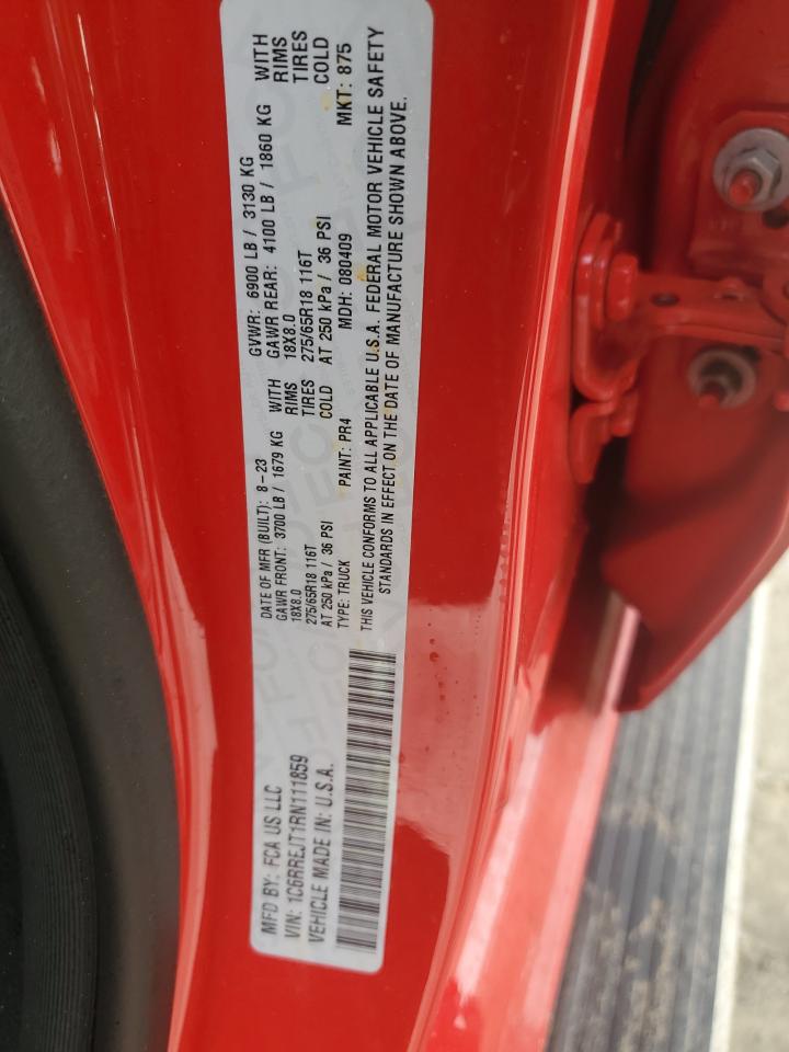 2024 RAM 1500 LARAMIE VIN:1C6RREJT1RN111859