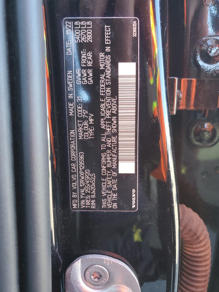 2023 VOLVO XC60 PLUS VIN:YV4L12RWXP1295963