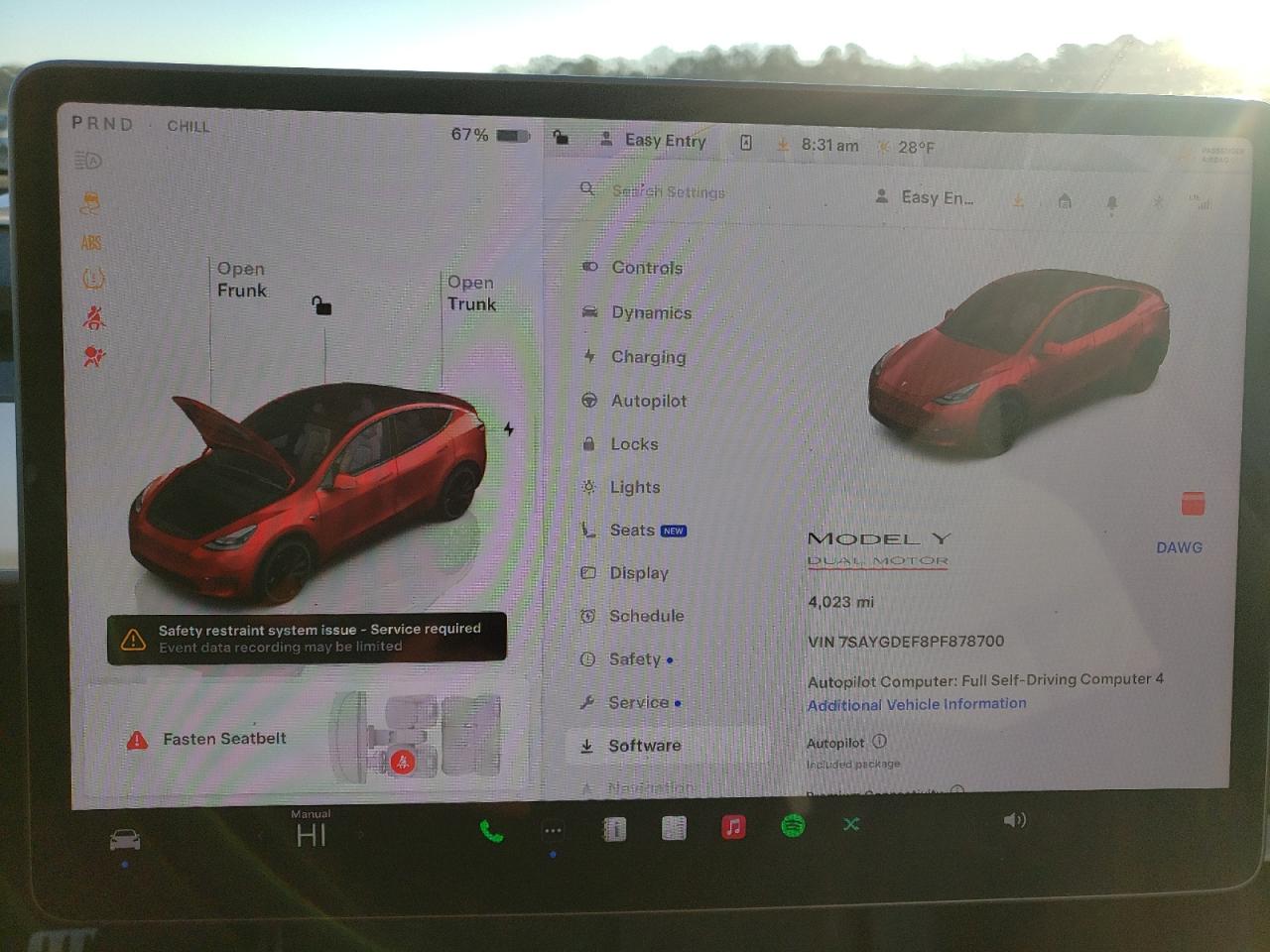 2023 TESLA MODEL Y  VIN:7SAYGDEF8PF878700